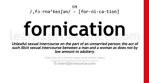 definition fornicate